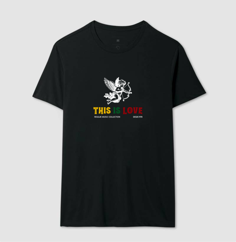 Camiseta This Is Love! Coleção Reggae.  Masculino e feminino. Algodão Premium. - Imagem 4