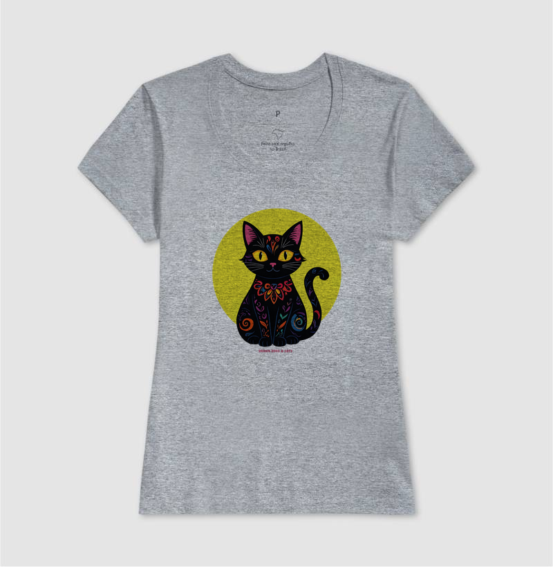 Gata preta e fundo amarelo - Imagem 10