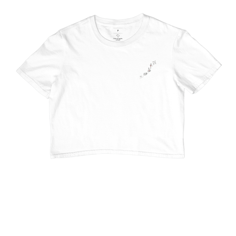 Camiseta Livro Cafe Vinho Aviao Bolso | Rota da Vida Viajante Pocket | Colecao Viciados em Viagem - Imagem 3