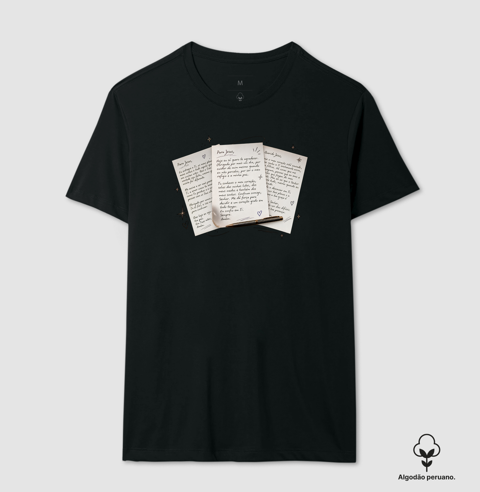 Camiseta Carta para Jesus - Algodão Peruano - Imagem 8