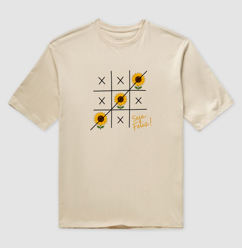 Camiseta Seja Feliz Girassol - Imagem 3