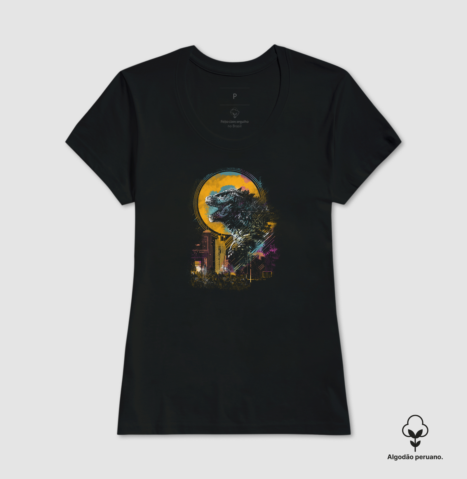 Camiseta The Mighty Kaiju Algodão Peruano - Imagem 3