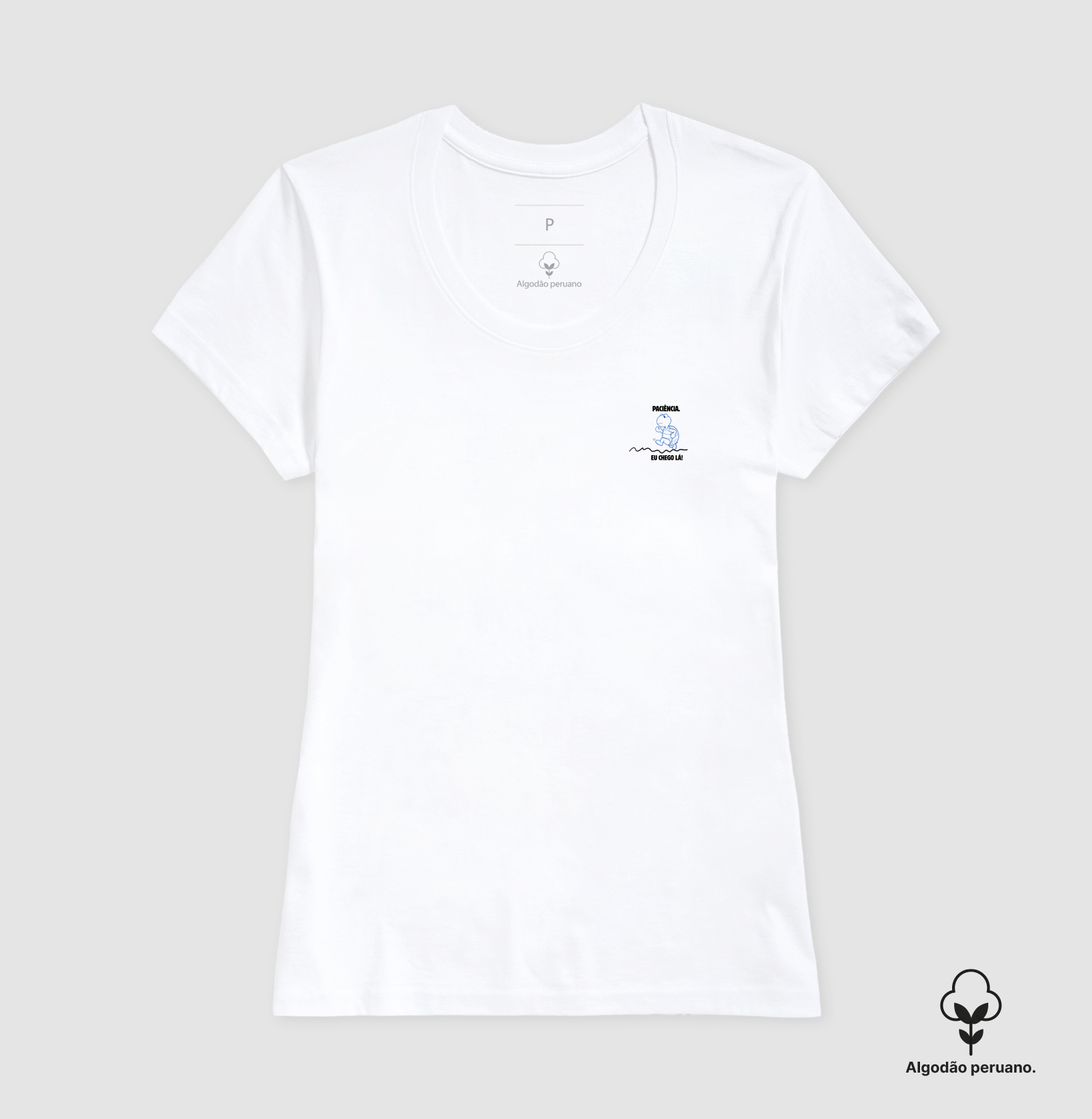 Camiseta Algodão Peruano Paciência, eu chego lá! - Imagem 6