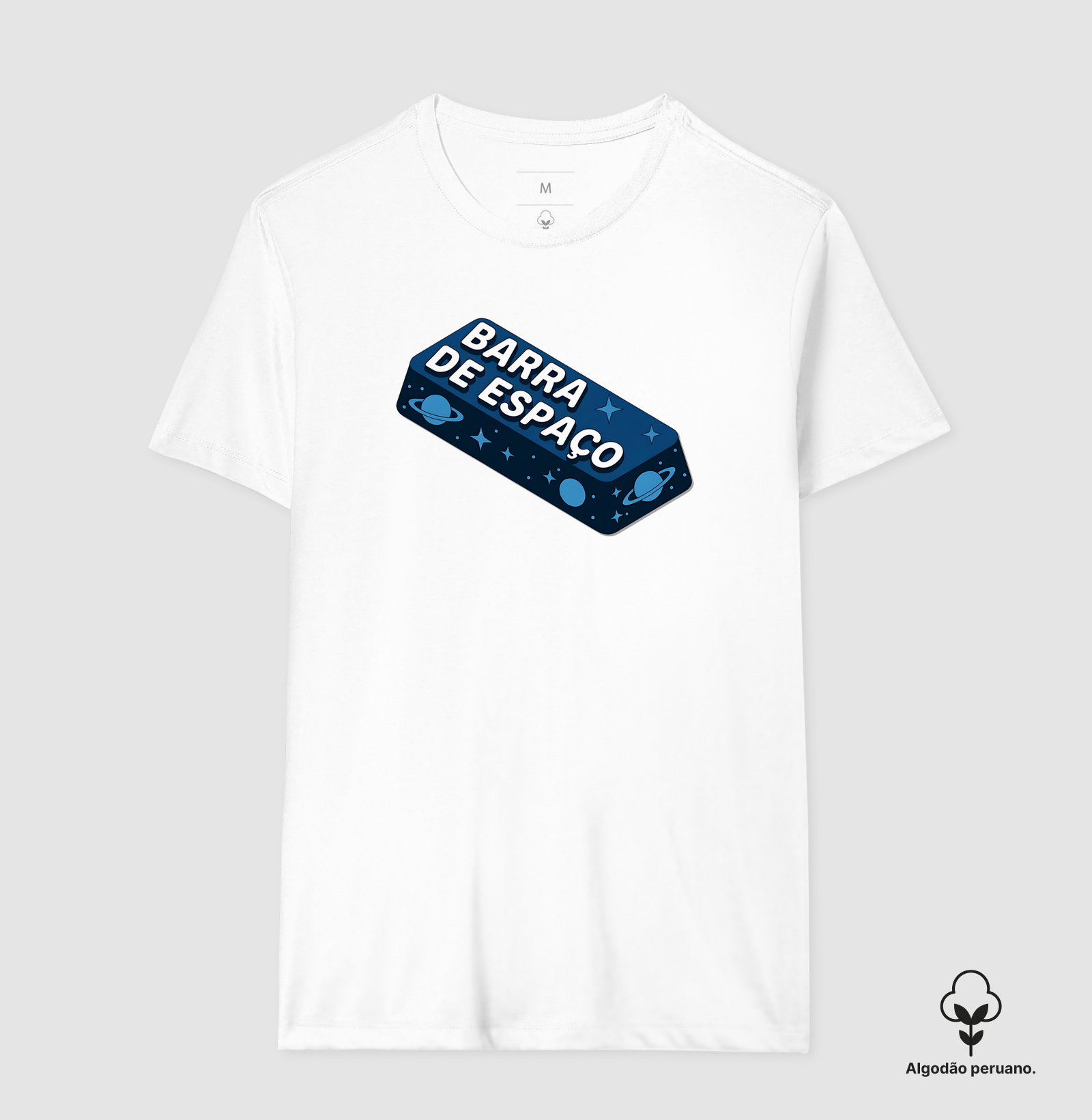 Camiseta Algodão Peruano Barra de Espaço - Imagem 3