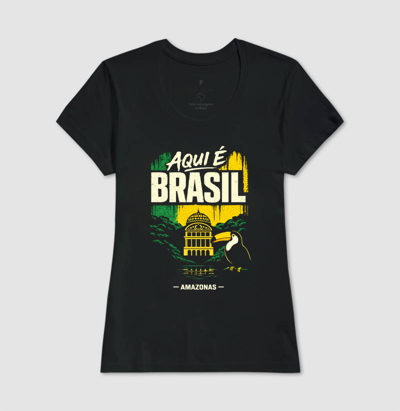 Camiseta Filhos da Patria Aqui e Brasil Amazonas - Imagem 4