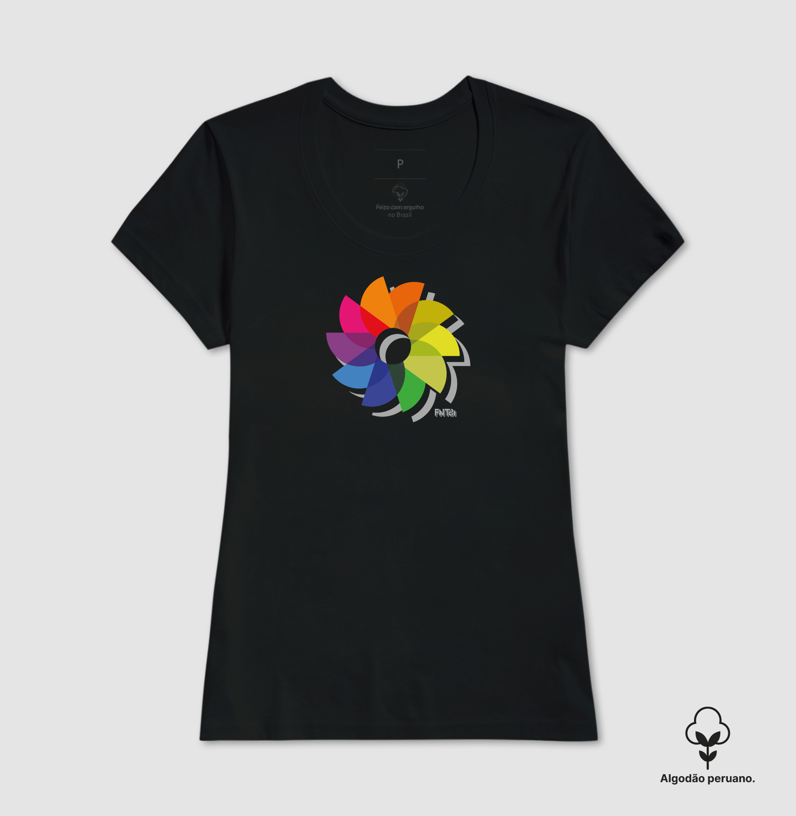 T-SHIRT "DIA" / FLOR DO SOL 2 (ALGODÃO PERUANO)