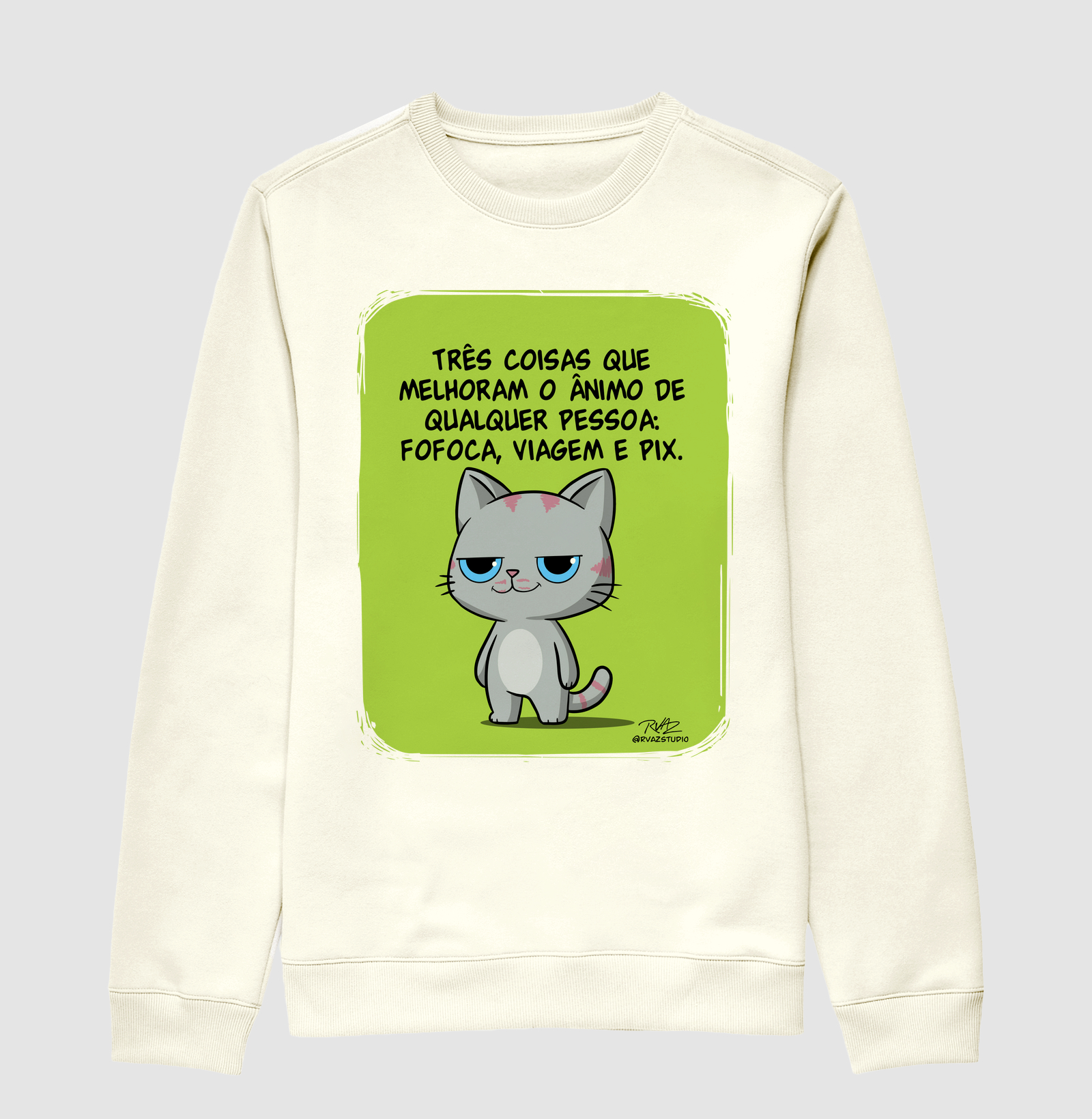Camiseta Gato Sincero Fofoca Viagem e Pix - Imagem 2