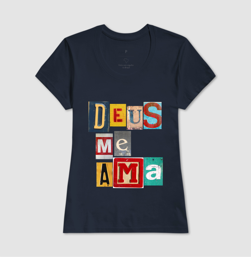 Camiseta Cristã Deus Me Ama - Imagem 7