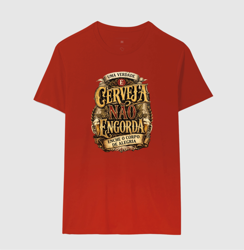 Cerveja Não Engorda | Camiseta Lúpulo e Alegria Vintage - Imagem 8