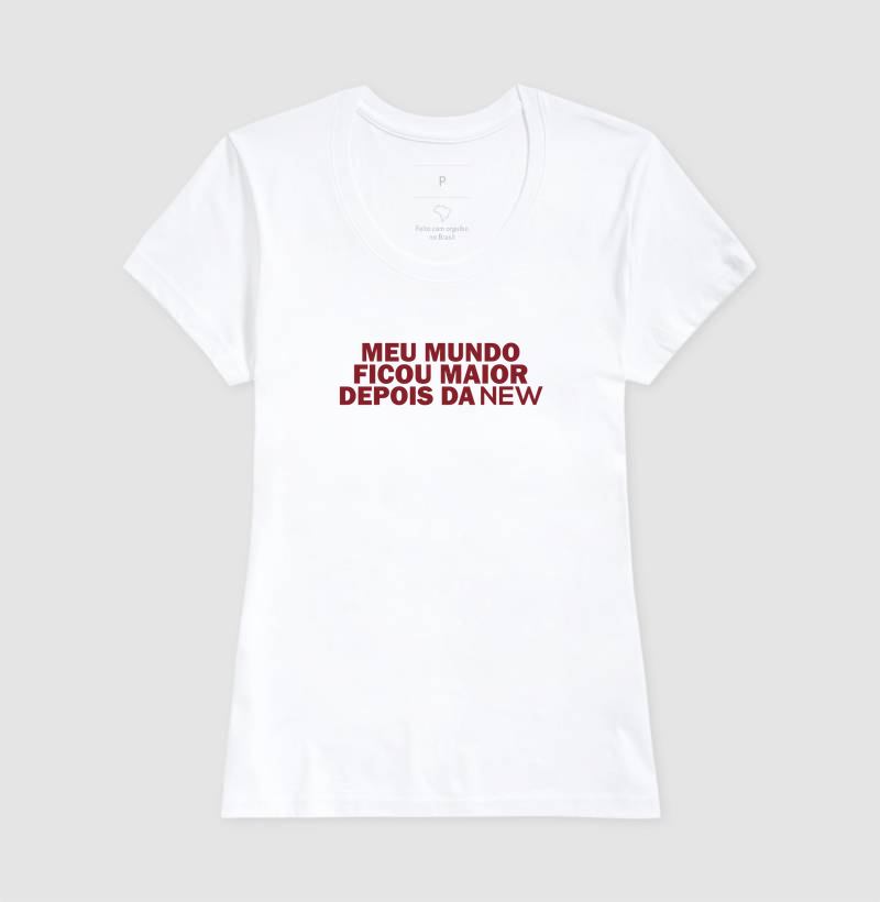 Camiseta Meu Mundo Ficou Maior Depois da NEW - Imagem 5