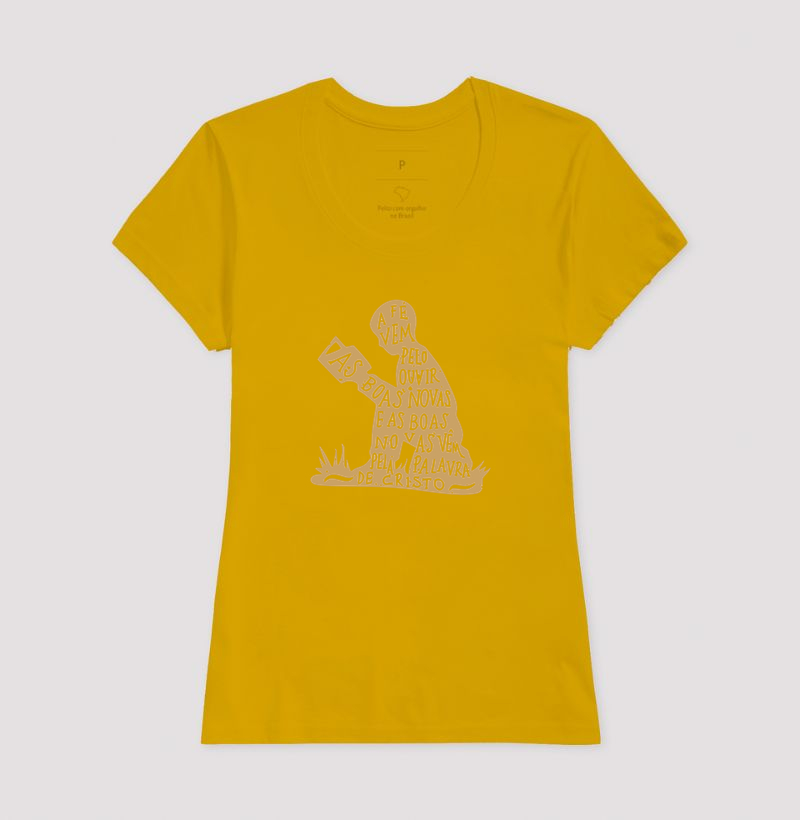 Camiseta Feminina A fé vem pelo Ouvir - Imagem 8