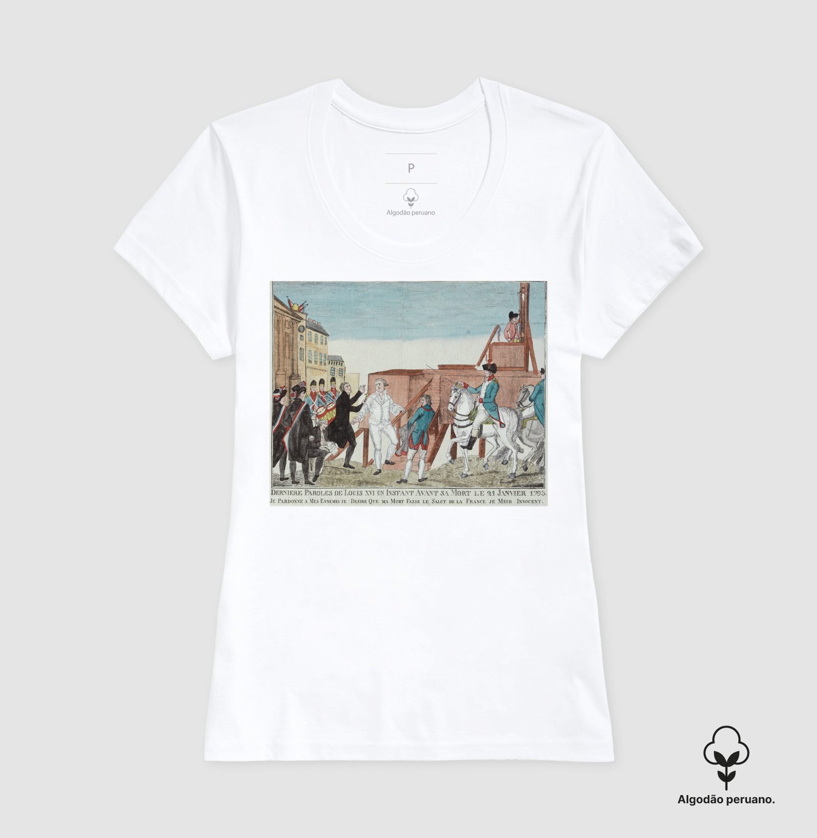 Camiseta Algodão Peruano As últimas palavras do rei Luís XVI - Imagem 6