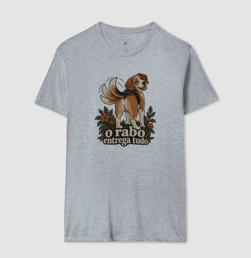 Camiseta Cachorro Humor "o rabo entrega tudo" | Pelo & Pano - Imagem 8