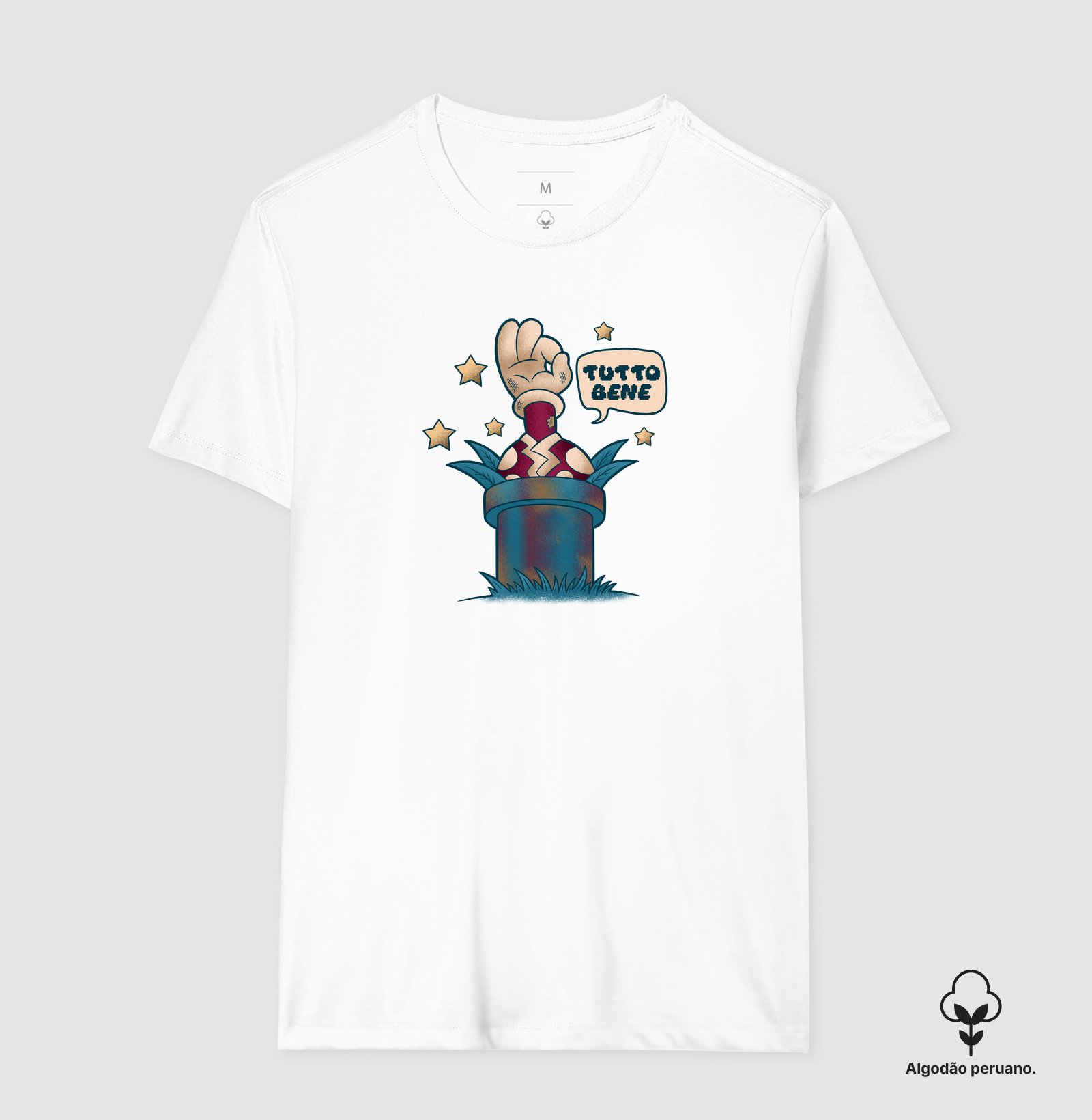 Camiseta Algodão Peruano Tutto Bene Retro Gamer Parody - Imagem 7