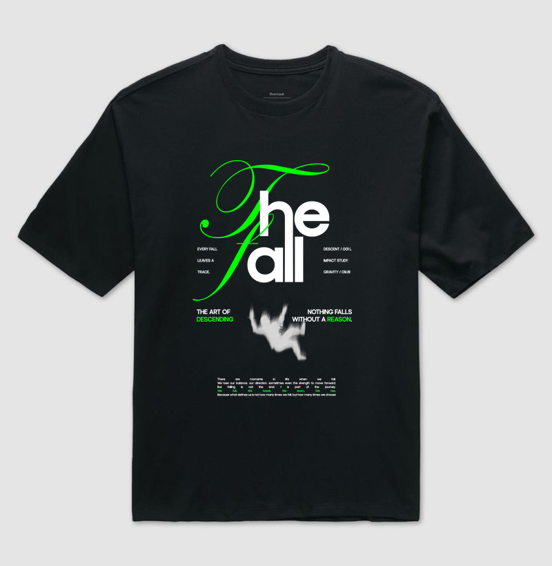 THE FALL — Camiseta Oversized Preta - Imagem 2