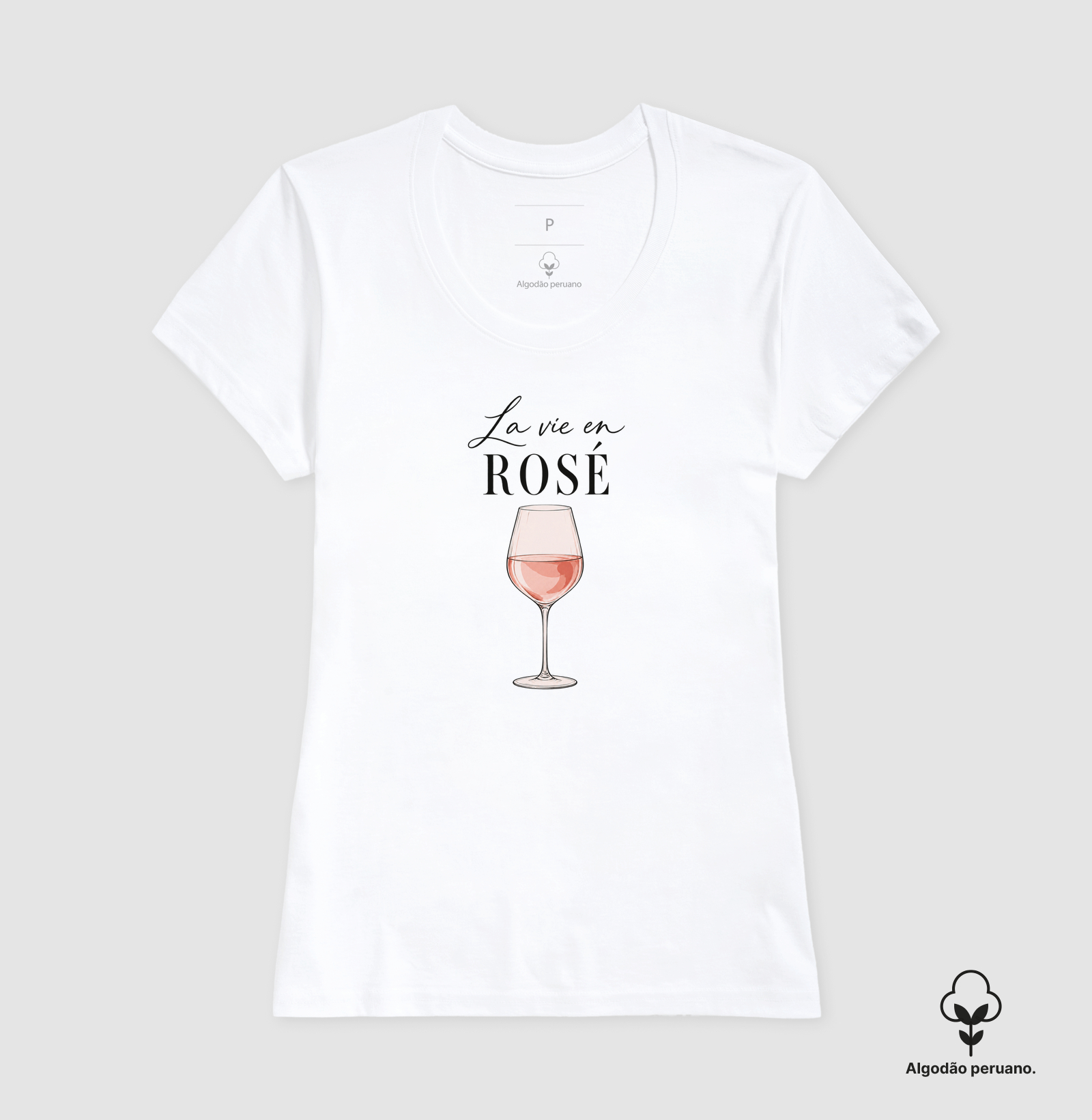 Camiseta La Vie en Rosé – Taça de Vinho Rosé - Imagem 4