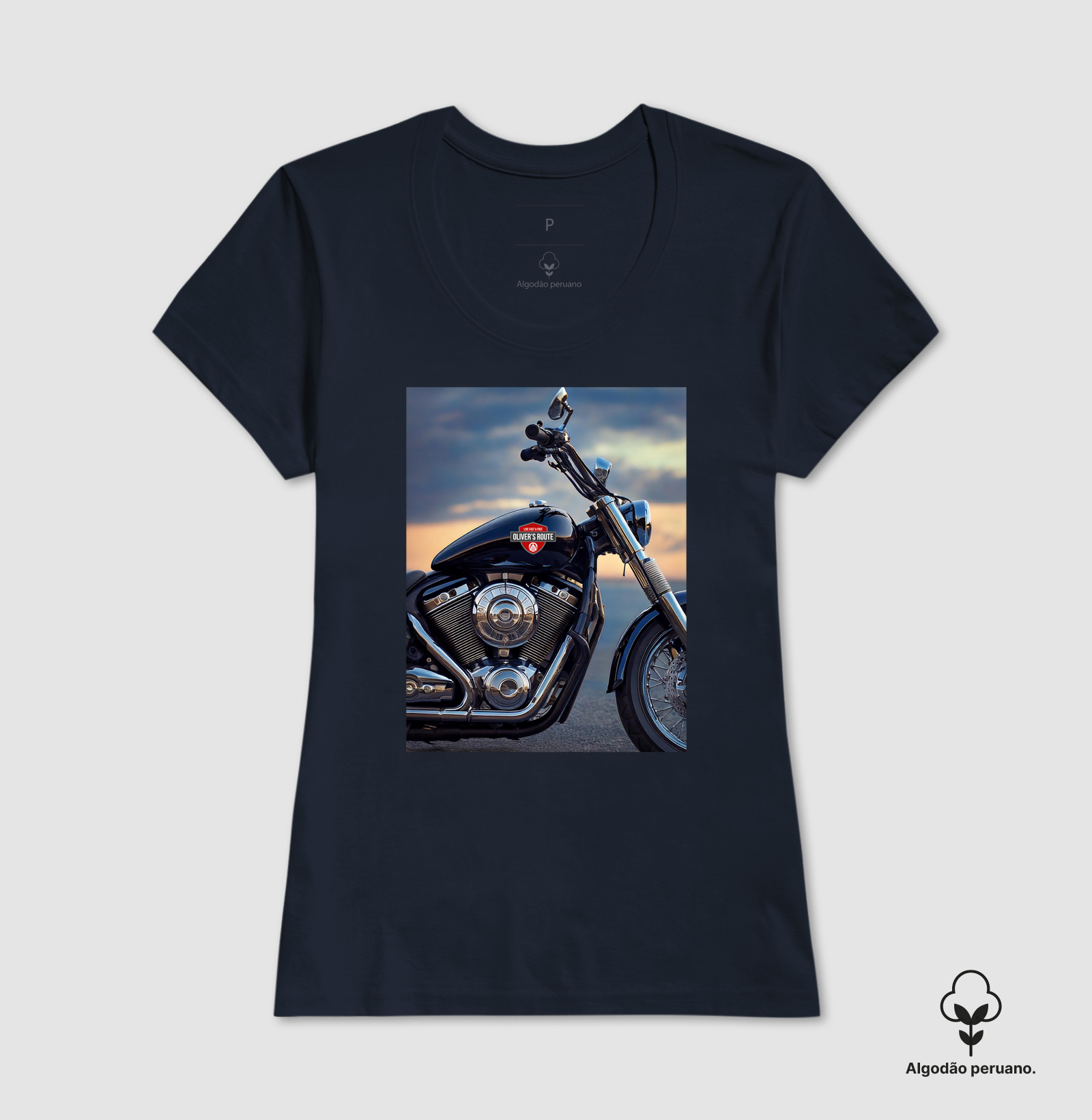 Motorcycle at Sunset Edição Especial em Algodão Peruano - Imagem 2