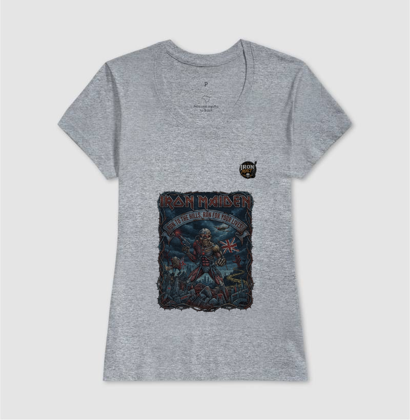 Camiseta Iron Maiden “Run to the Hills” - Imagem 9