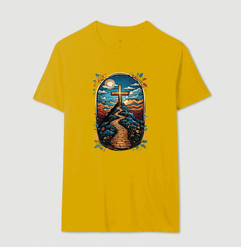 Camiseta Masculina Caminho da Cruz - Imagem 8