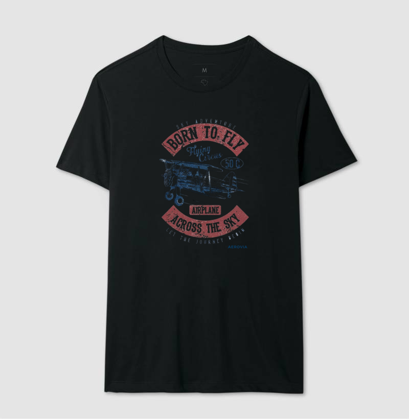CAMISETA Vintage Born to fly - Imagem 2