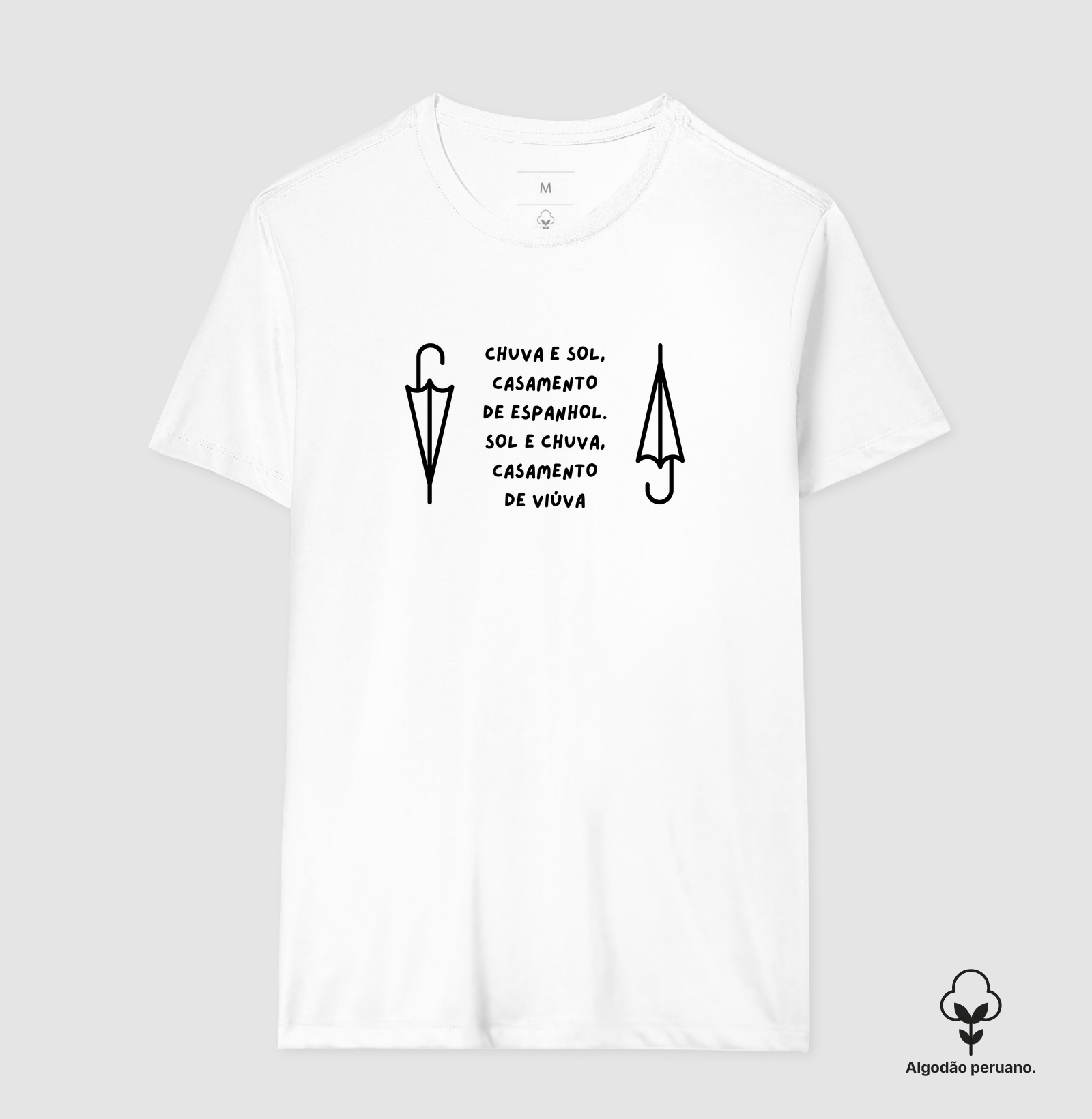 Práxis Camiseta Algodão Peruano Chuva e Sol