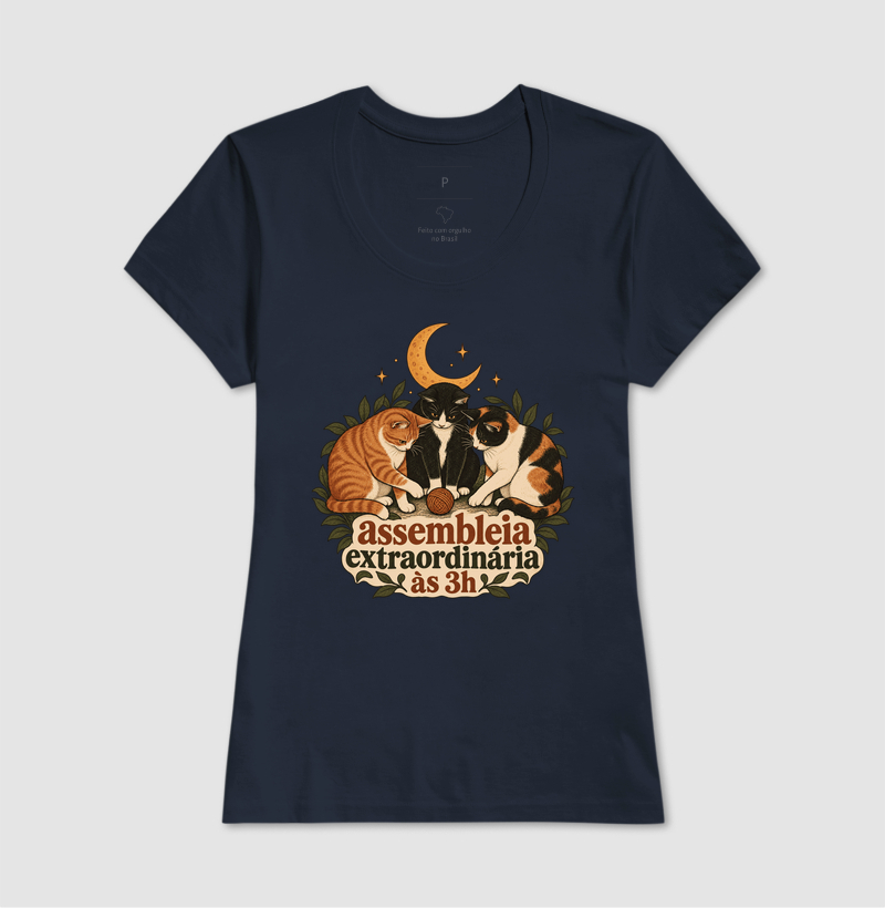 Camiseta Vários Gatos "assembleia extraordinária às 3h" | Pelo & Pano - Imagem 7