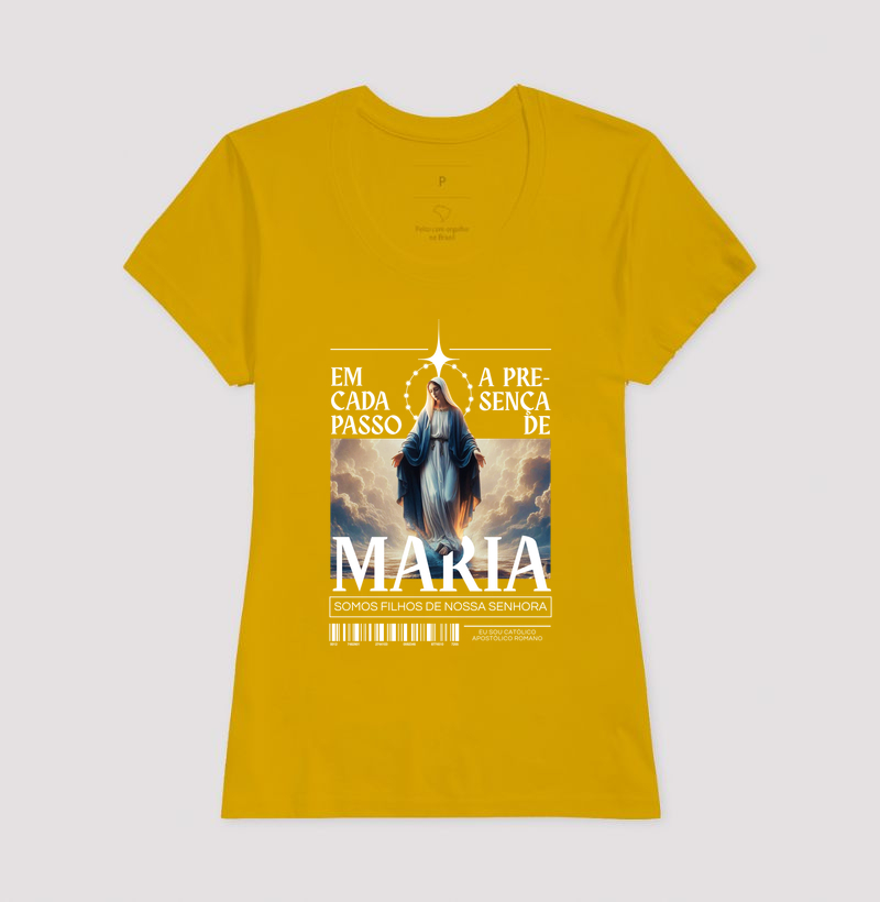Camiseta Em Cada Passo A Presença de Maria - Imagem 13