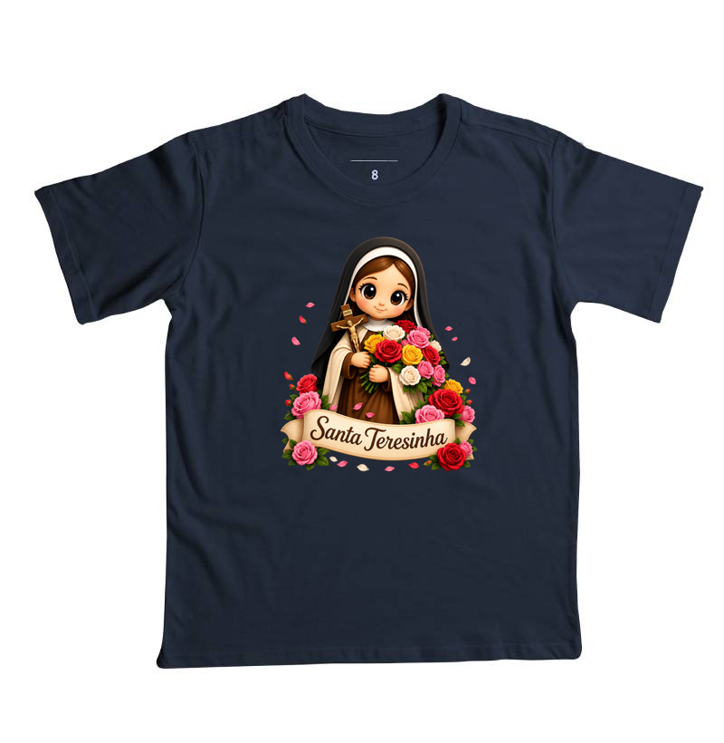 Camiseta Infantil Santa Teresinha - Imagem 4