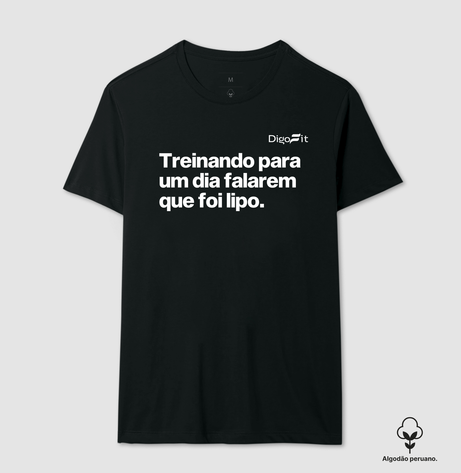 CAMISETA ALGODÃO PERUANO ACADEMIA TREINANDO PARA DIZEREM QUE FOI LIPO - Imagem 7