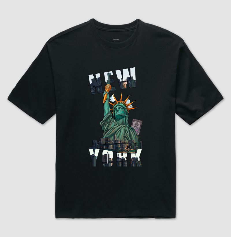 Camiseta Oversized New York | Gizé — Aion Abstract - Imagem 4