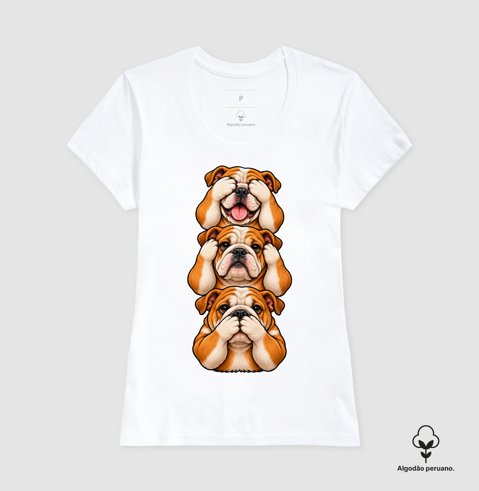 Ver, Ouvir e Falar versão Bulldog (minimal) - Imagem 5