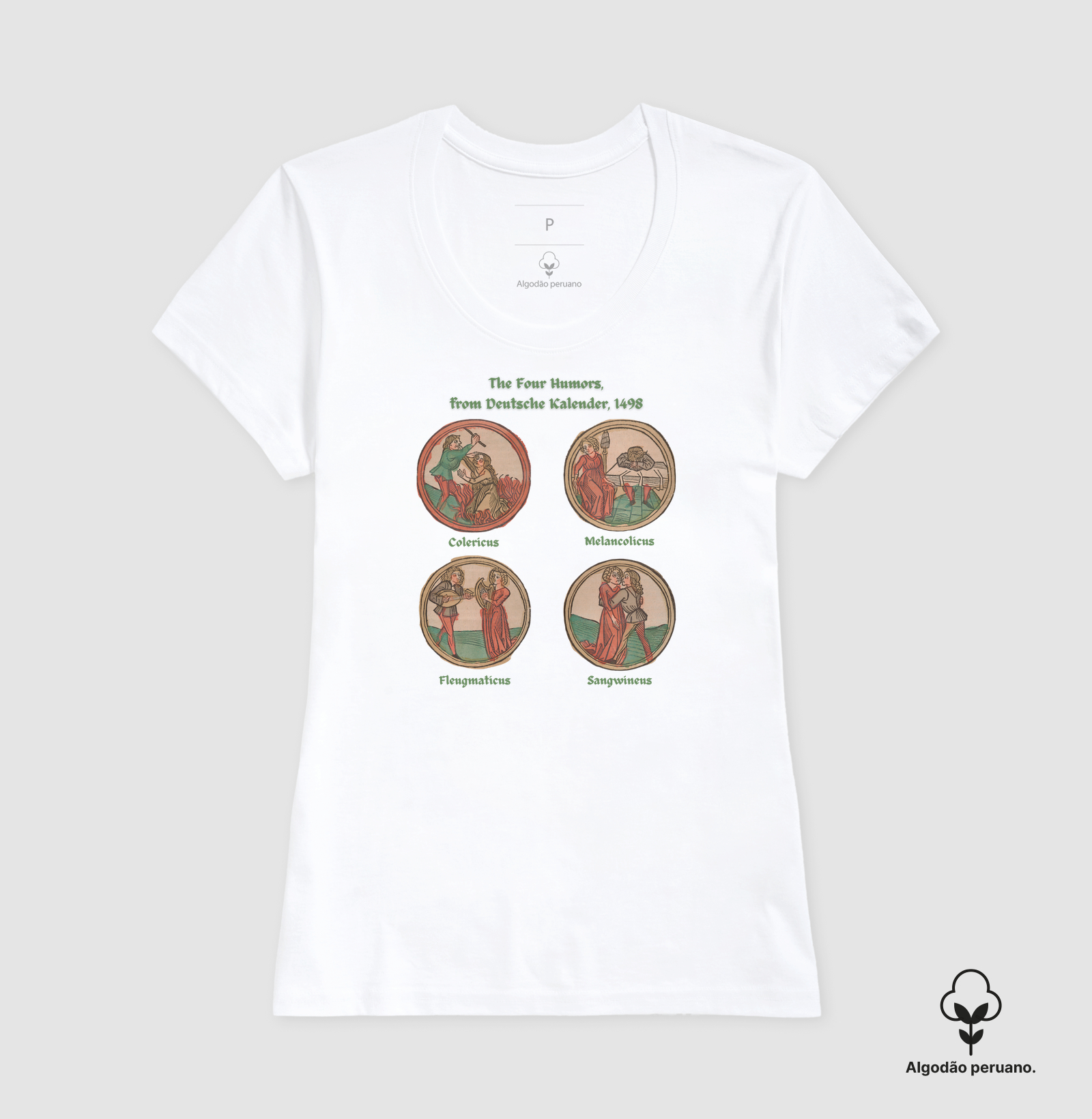 Camiseta de Algodão Peruano A Ciência dos Humores: Medicina Medieval - Imagem 9