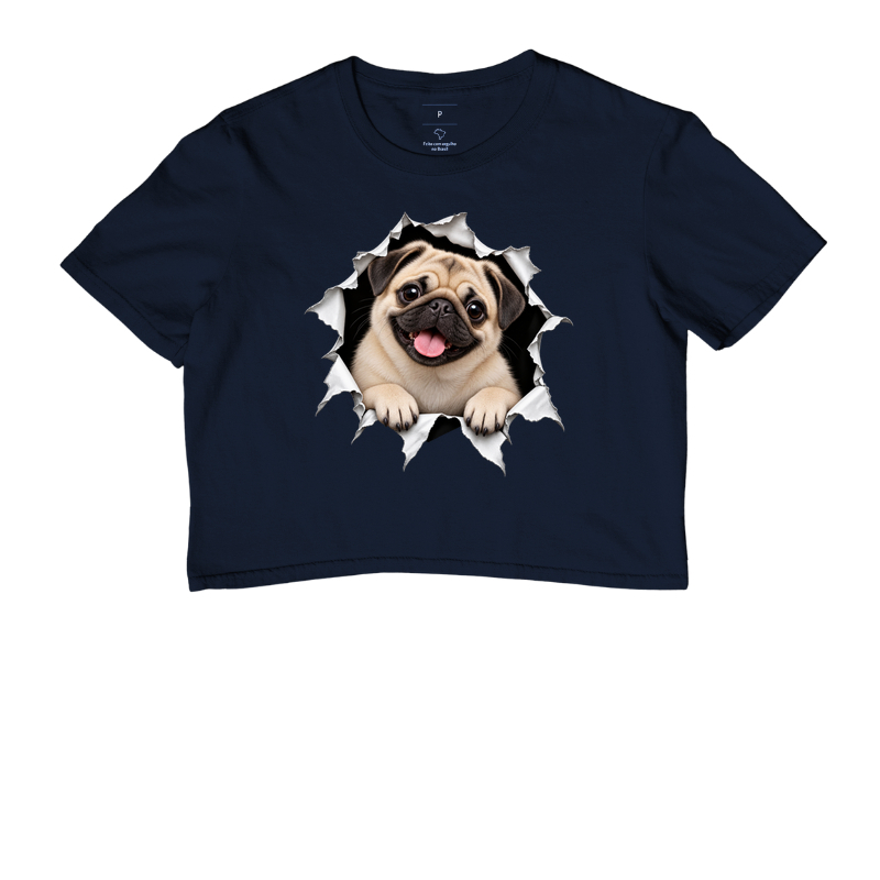 Pug Saindo da Camiseta - Imagem 4