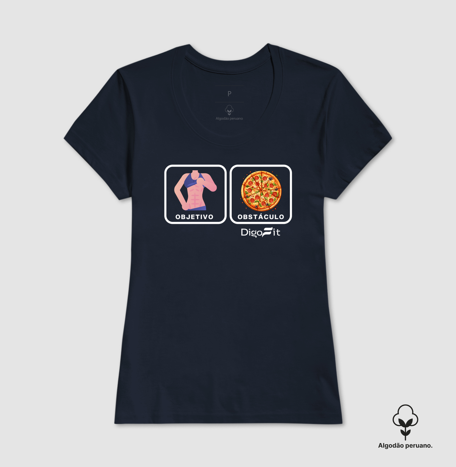 CAMISETA ALGODÃO PERUANO ACADEMIA OBJETIVO X OBSTÁCULO - Imagem 3