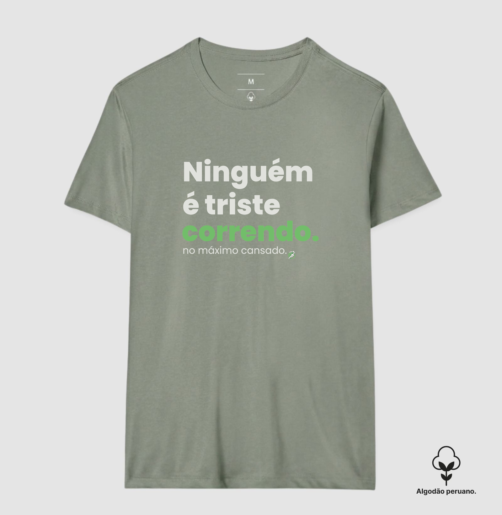 Camiseta Algodão Peruano Corrida - Ninguém É Triste Correndo - Imagem 2
