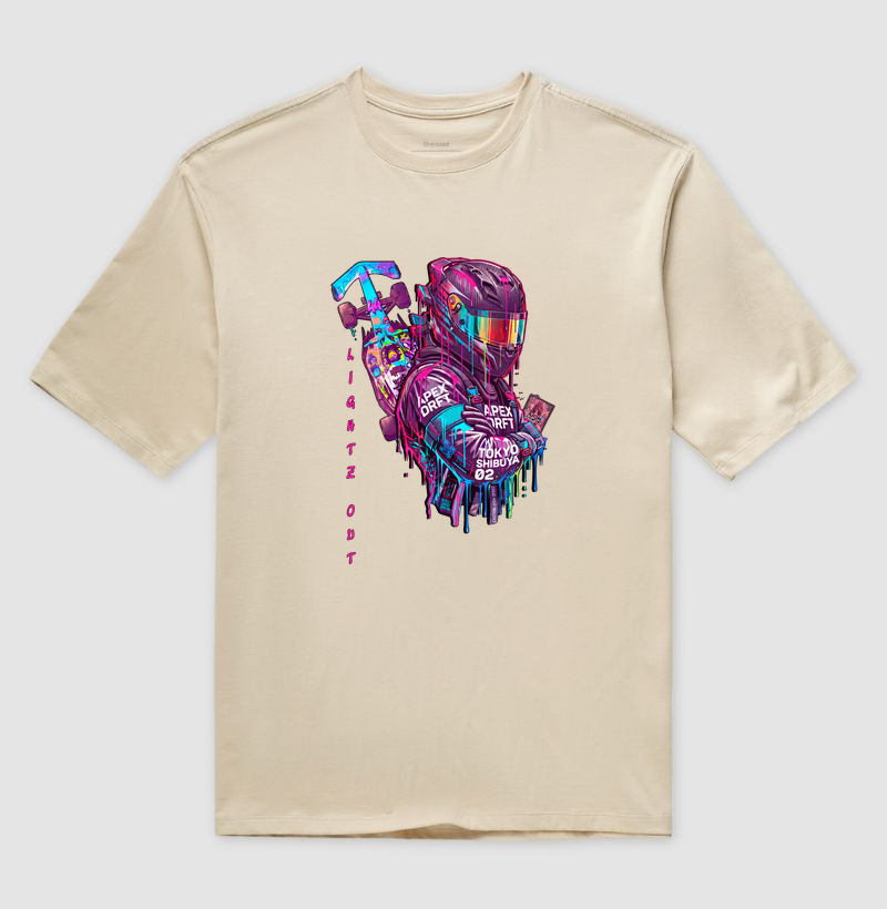 Camiseta Oversized Piloto Streetware | Linha Abstract — Aion Abstract - Imagem 3