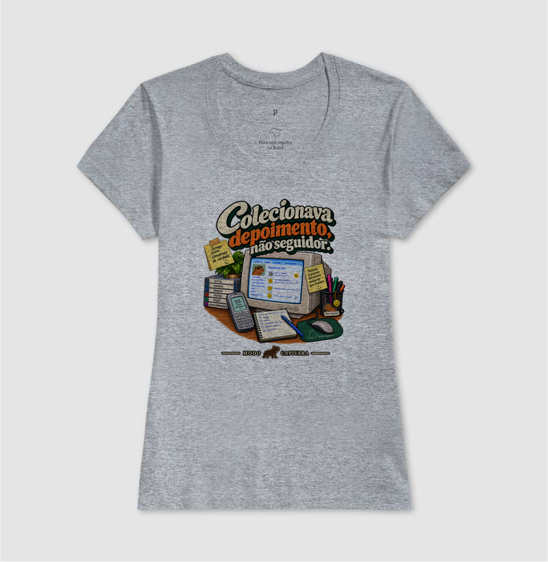COLECIONAVA DEPOIMENTOS E NÃO SEGUIDORES - Modo Capivara - Camiseta - Imagem 11