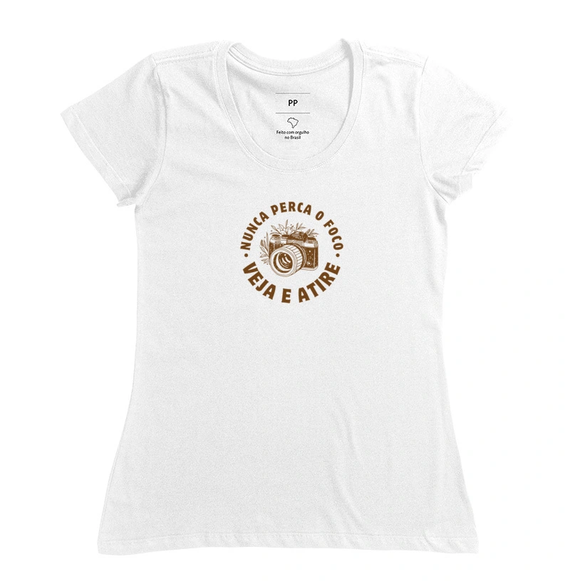 Camiseta nunca perca o foco veja e atire - Imagem 5