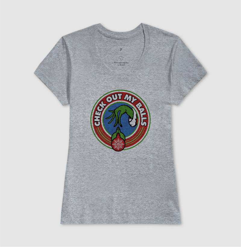 Camiseta Grinch Olha as Minhas Bolas - Imagem 9