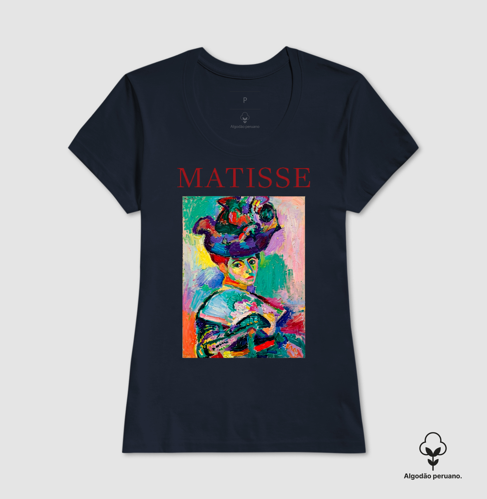 Camiseta Henri Matisse Woman with a Hat Art Premium - Imagem 4