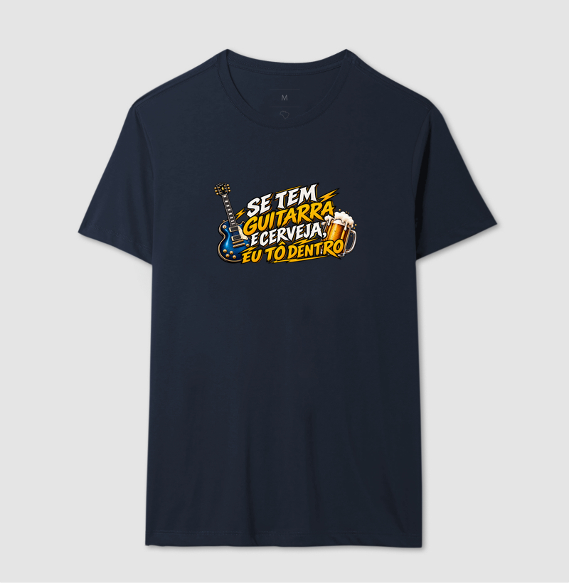 Camiseta Rock “Se Tem Guitarra e Cerveja, Eu Tô Dentro” - Imagem 4