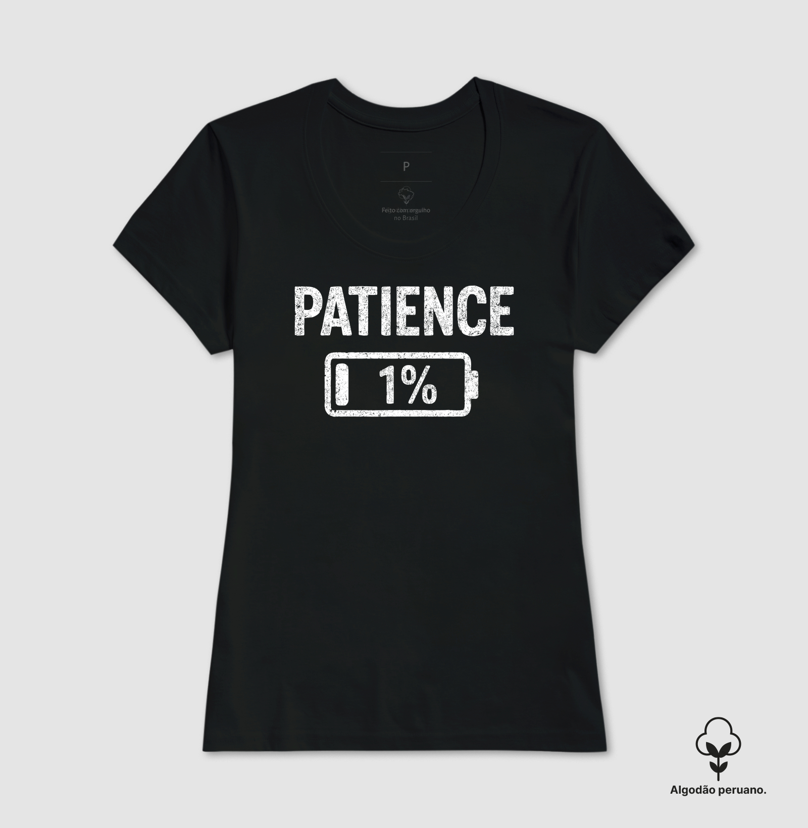 Camiseta Algodão Peruano Sem Paciência - Imagem 3