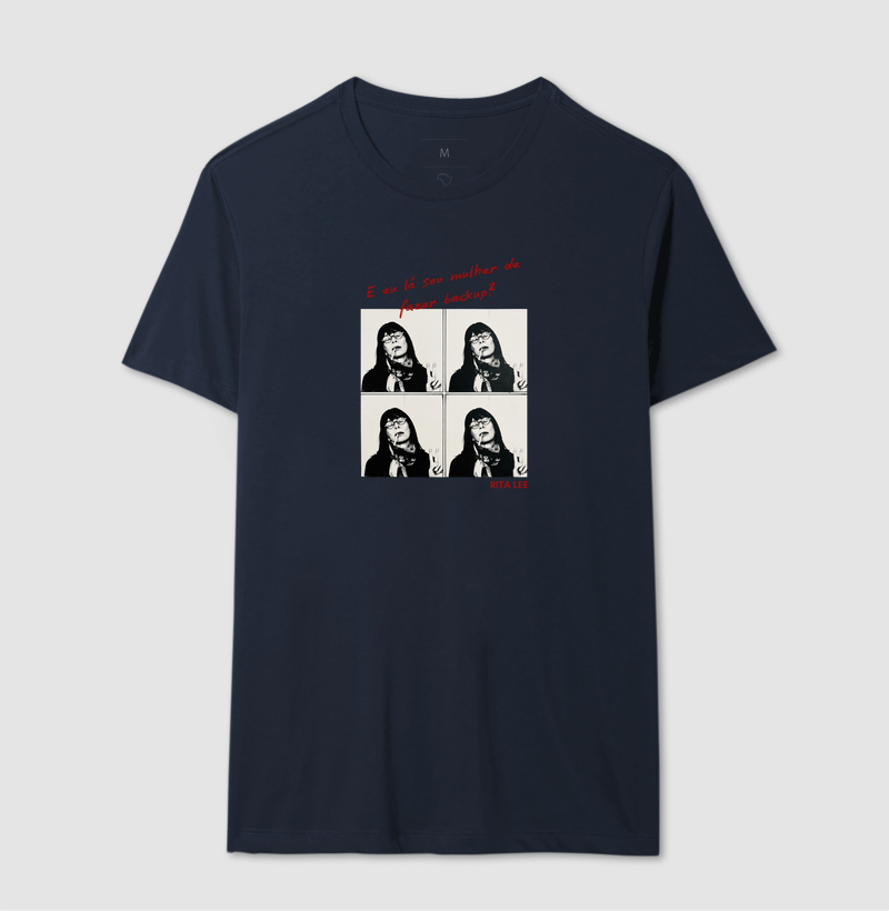 Camiseta Feminina Eu Lá Sou Mulher de Fazer Backup Frase Engraçada Pop Art Estampa Unissex - Imagem 5