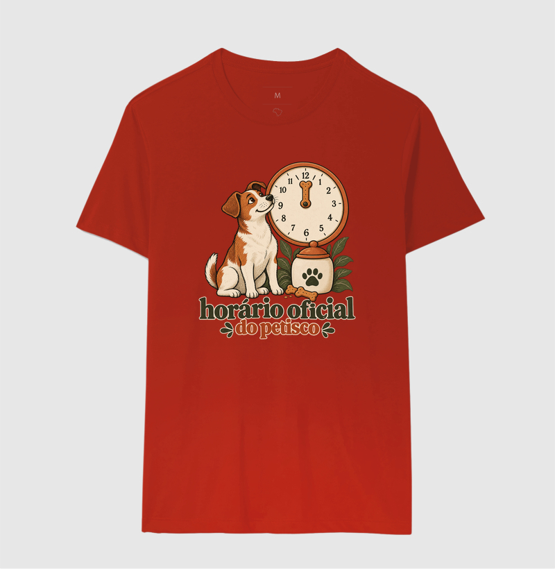 Camiseta Cachorro Petisco "horário oficial do petisco" | Pelo & Pano - Imagem 10