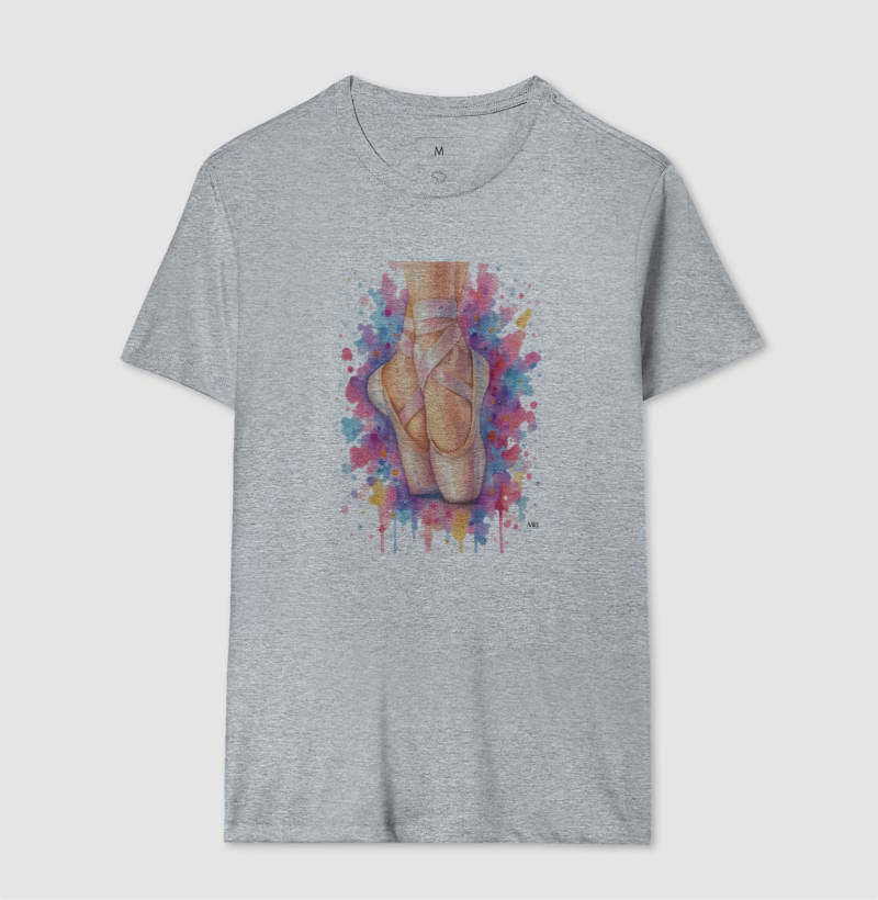 Camiseta Algodão Premium - Bailarina Aquarela  - Imagem 8