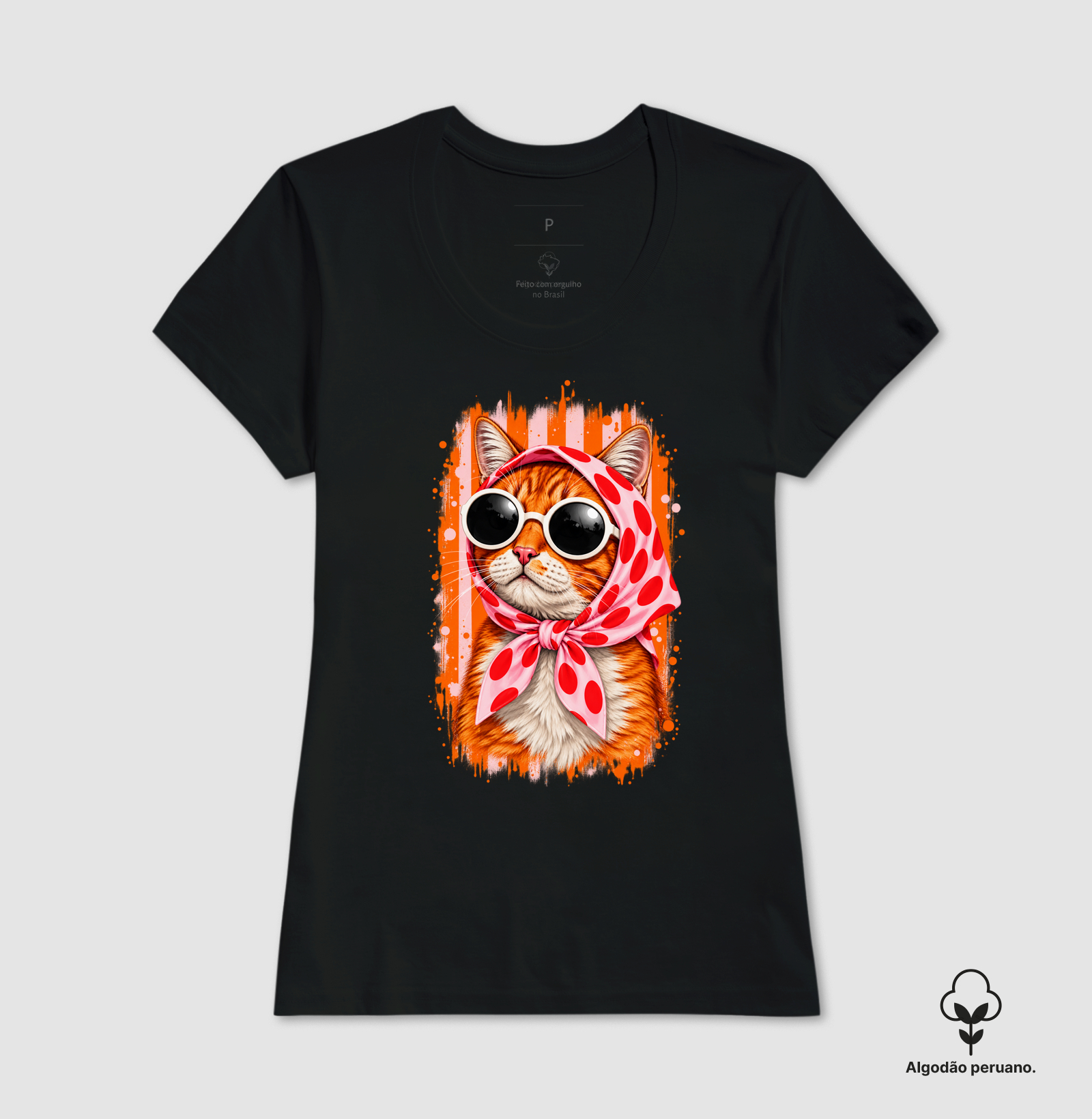 Gato Fashion Retrô Laranja  - Imagem 5