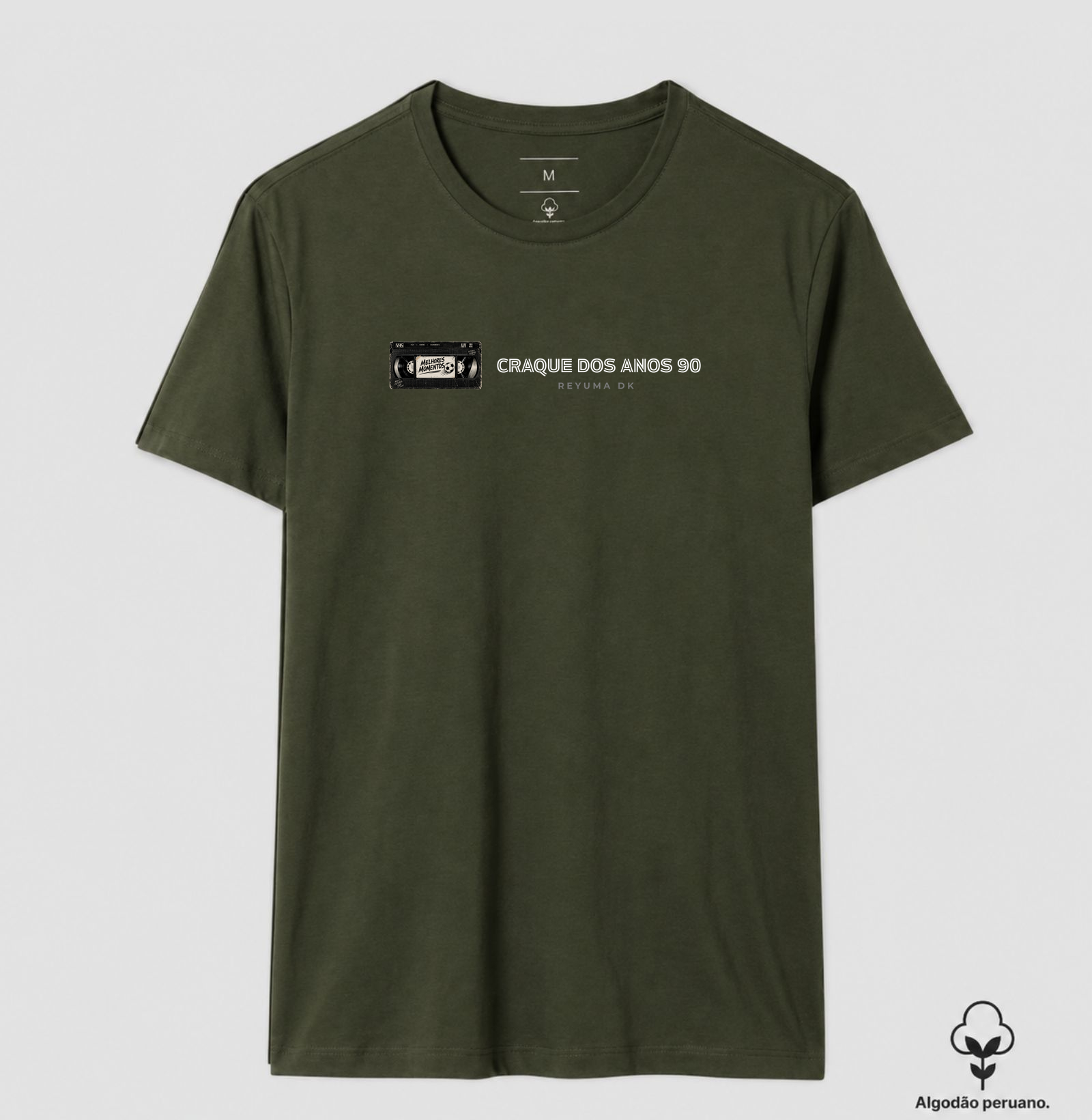 Camiseta Masculina, Feminina, Babylook e Unissex de Algodão Peruano Futebol "Craque dos anos 90"  - Imagem 2