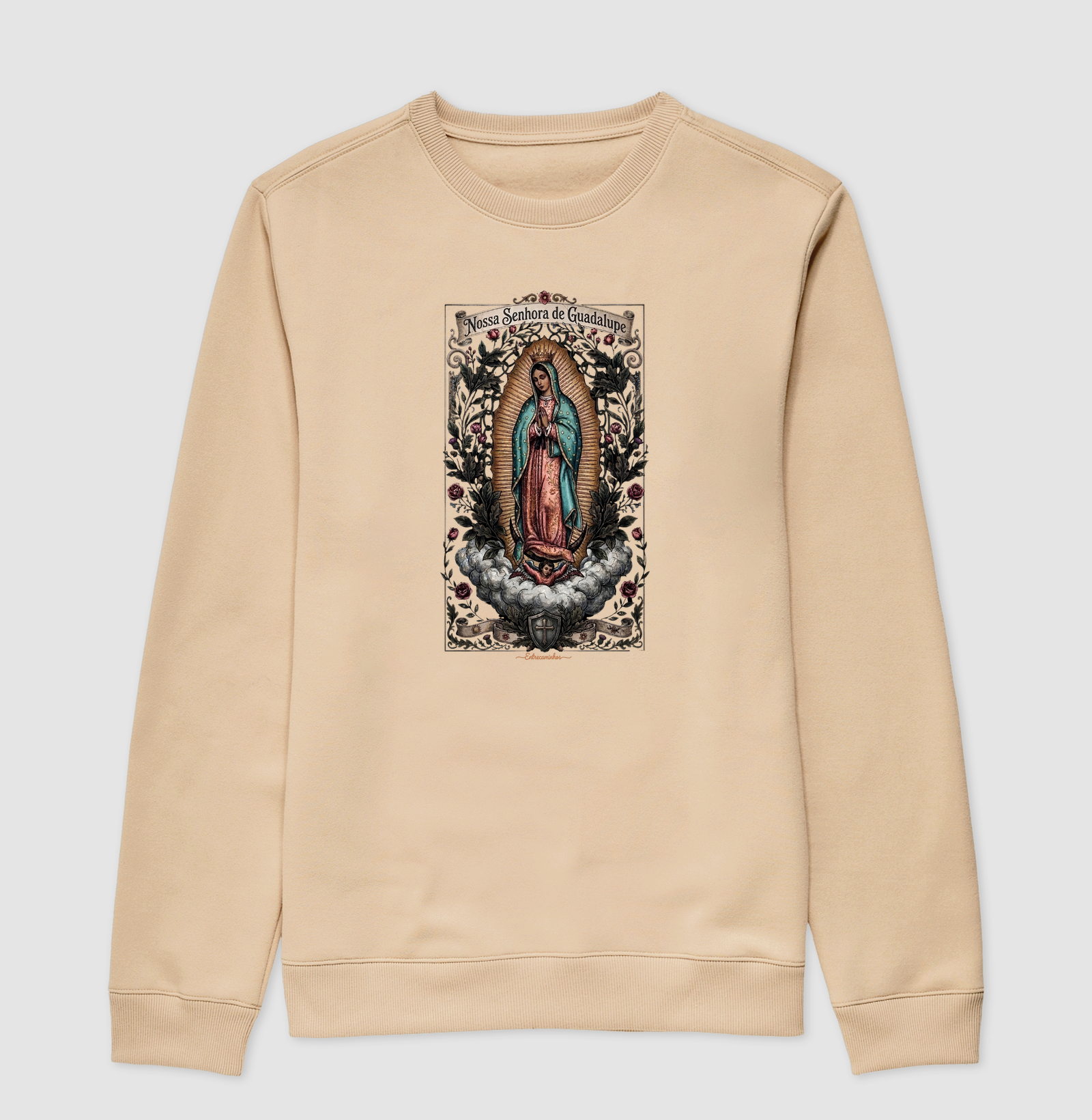 Camiseta Nossa Senhora de Guadalupe (Arte Sacra Vintage Ilustrada) - Imagem 2