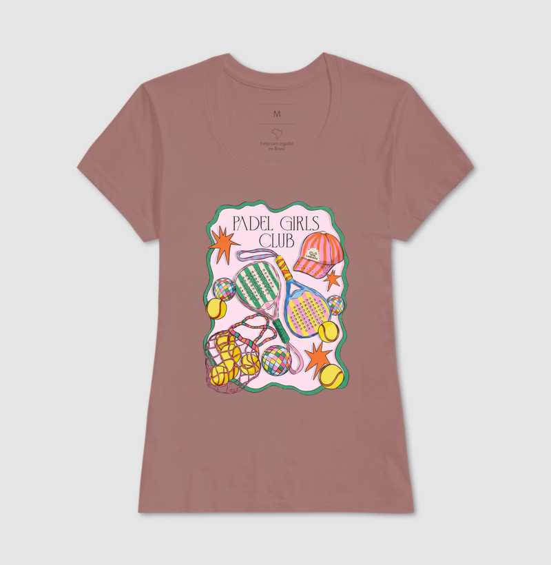 Camiseta Feminina Padel Girls Club Retrô - Imagem 5