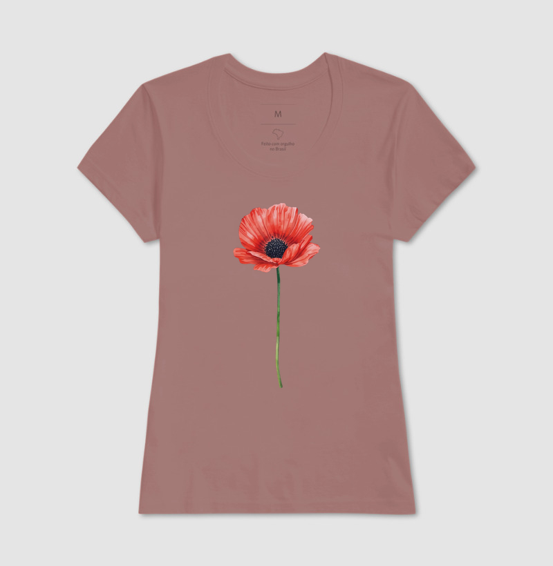 Poppy Bloom - Camiseta Algodão Premium - Imagem 17